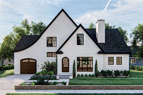 small brick tudor house|modern tudor cottage house plans.